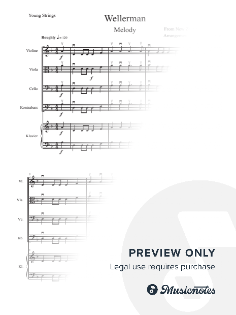 WELLERMAN - Melody for Young Strings (one sheet - fits all) - EASY