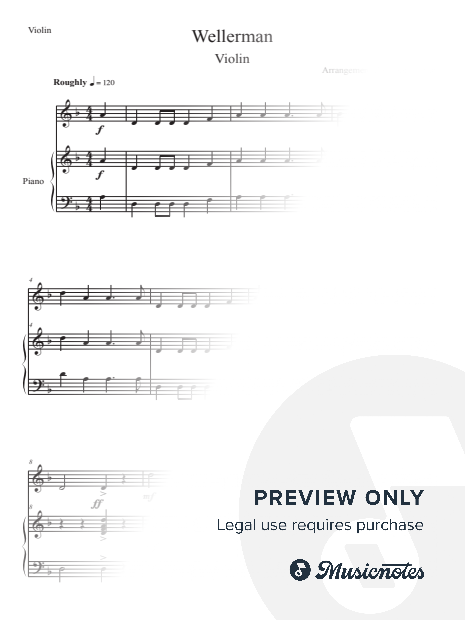 WELLERMAN VIOLIN (with Piano-Accompaniment) - parts inclusive