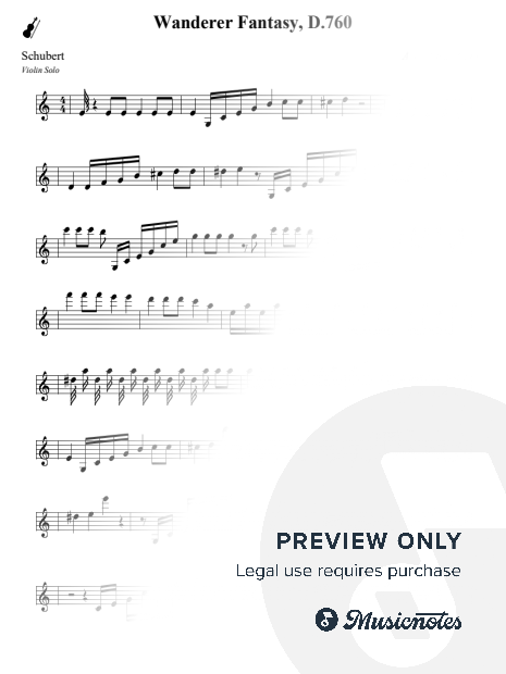 Wanderer Fantasy, D.760 - Schubert (Violin Solo)