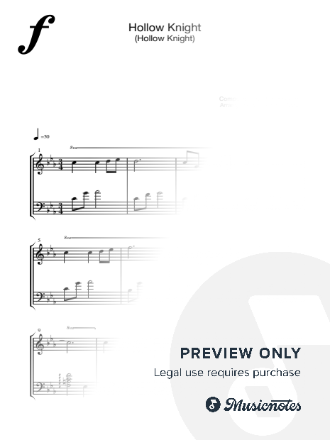 Hollow Knight Sheet Music — Piano Solo