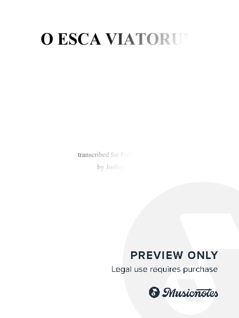 O esca viatorum (M. Haydn Harmonization)