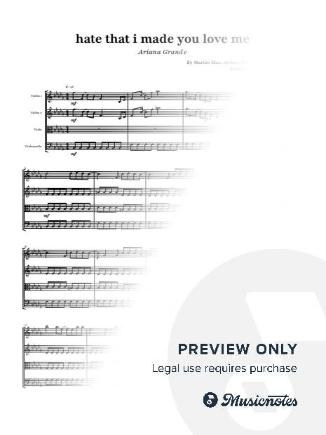 hate that i made you love me (Original Key) - Ariana Grande | String Quartet