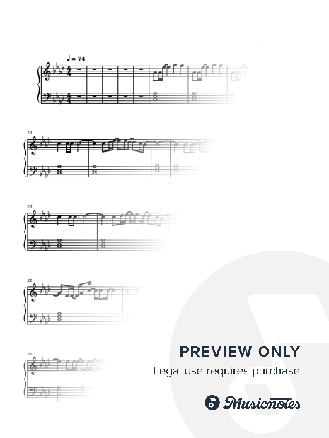 begged Sheet Music — Piano Solo