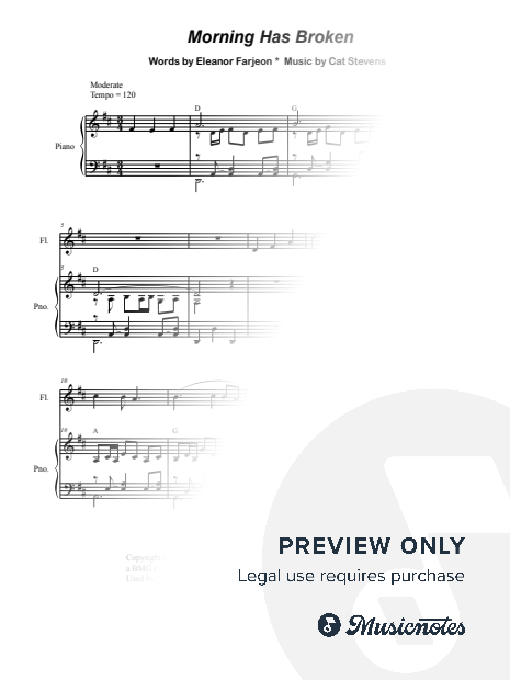 Morning Has Broken (Duet for Flute and Bb-Clarinet)