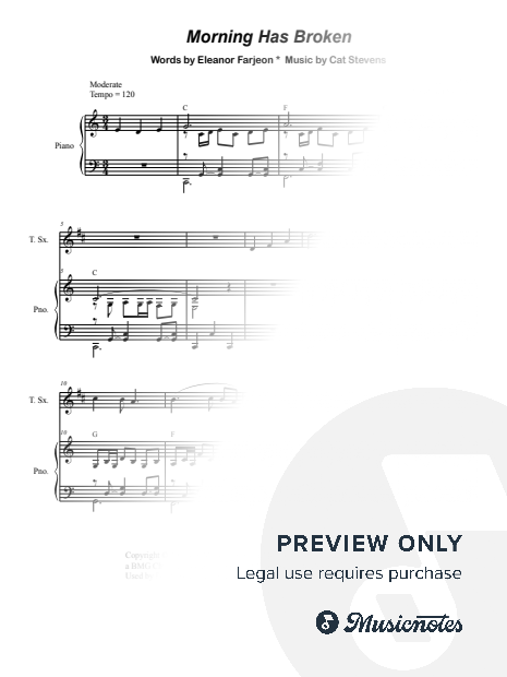 Morning Has Broken (Duet for Soprano and Tenor Saxophone)
