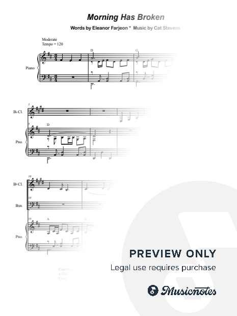 Morning Has Broken (Woodwind Quartet and Piano)