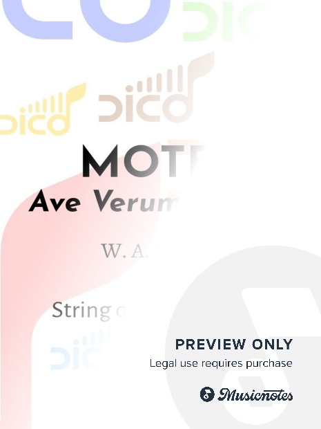 MOTET, Ave Verum Corpus (for piano quintet)