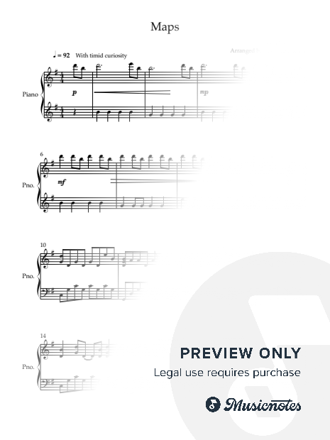 Maps (Yeah Yeah Yeahs) – Piano Arrangement