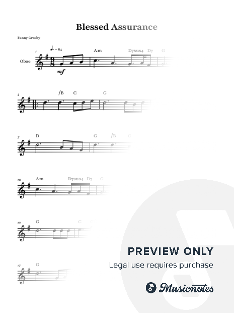 Blessed Assurance | Oboe with Chords