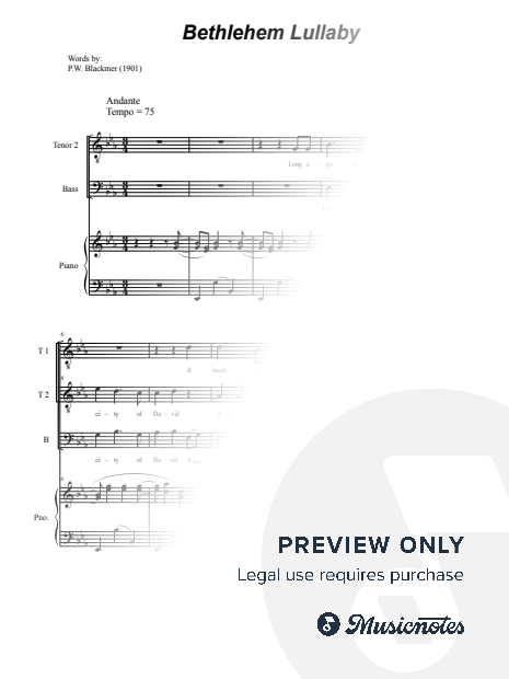 Bethlehem Lullaby (TTB)