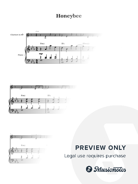 honeybee by Olivia Rodrigo | Clarinet & Piano and Chords