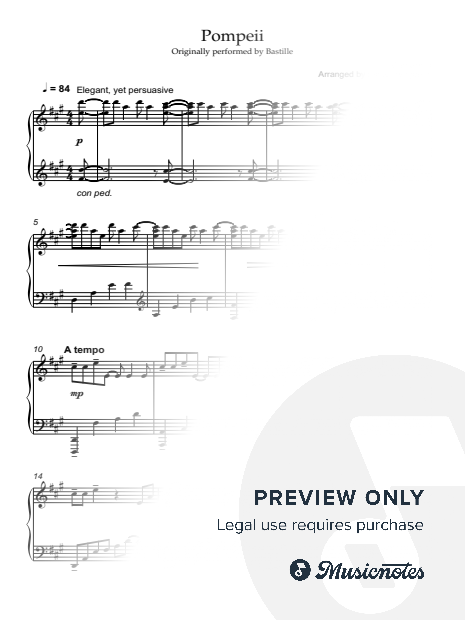 Pompeii (Bastille) – Piano Arrangement