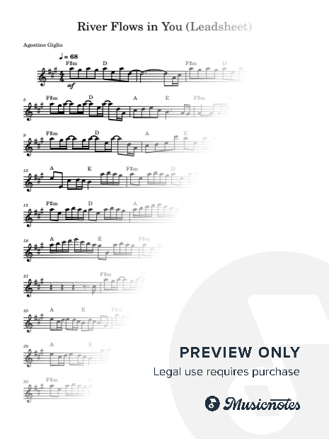 River Flows in You - Yiruma (Leadsheet)