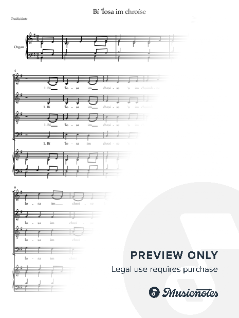 Bí a Íosa (Traditional Irish Hymn) SATB and Organ arr Mark Keane