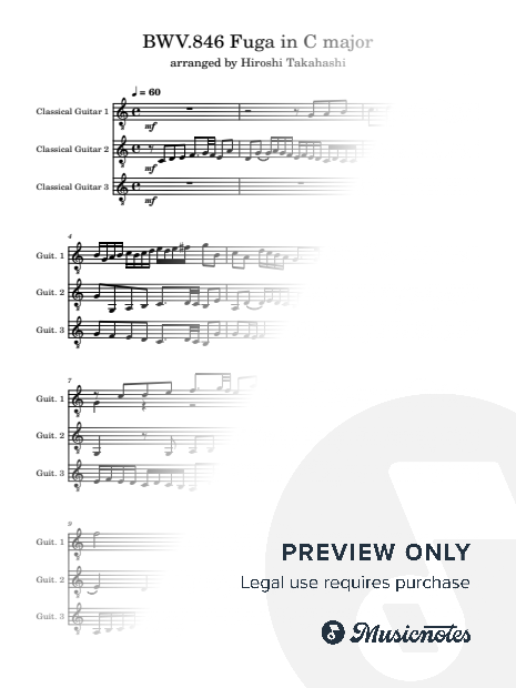 BWV.846 Fuga In C Major