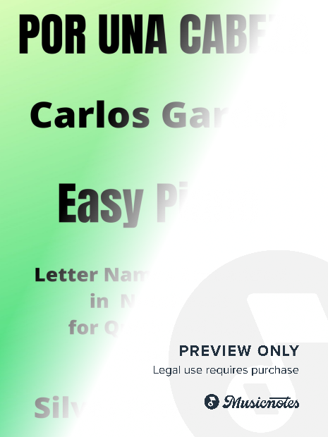 Por Una Cabeza Easy Piano Sheet Music