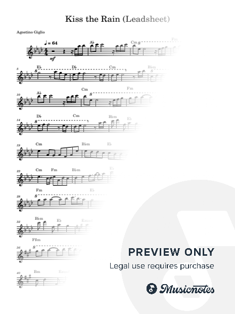 Kiss the Rain - Yiruma (Leadsheet)