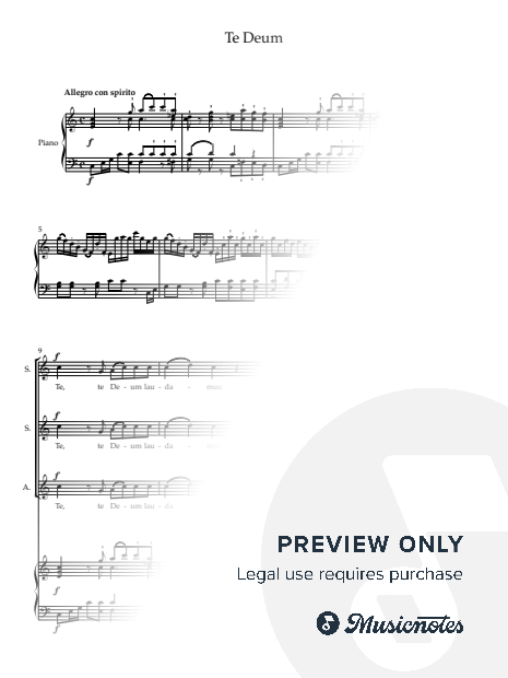 Te Deum (Haydn arr Mark Keane) SSA and organ