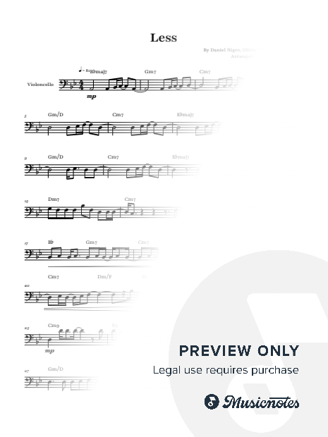 less by Olivia Rodrigo | Cello Solo with Chords