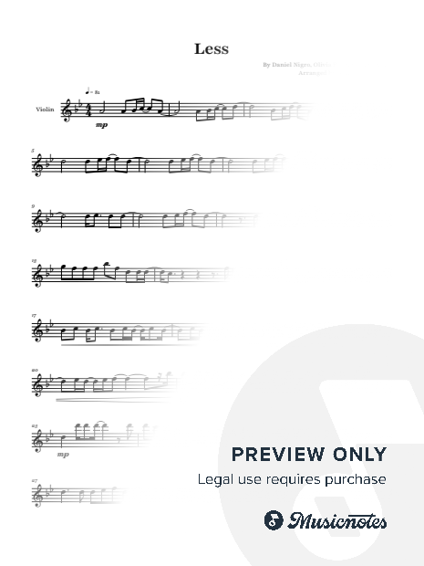 less by Olivia Rodrigo | Violin Solo Sheet Music — Violin
