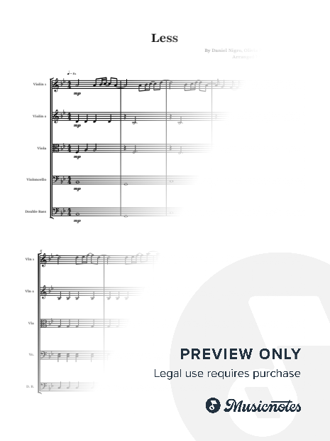 less by Olivia Rodrigo | String Quintet Sheet Music — String Quintet