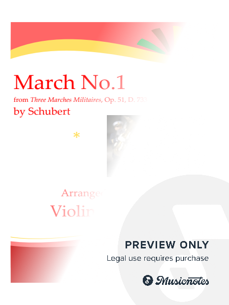 Marche Militaire No.1 (Schubert) - violin duet and piano