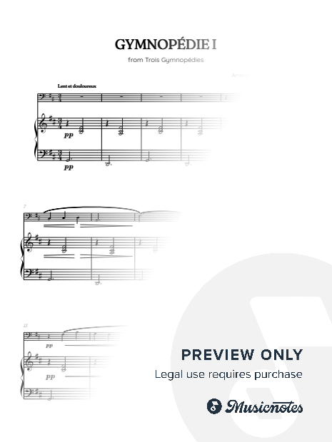 Gymnopédie No. 1 (Erik Satie) • tuba and piano sheet music