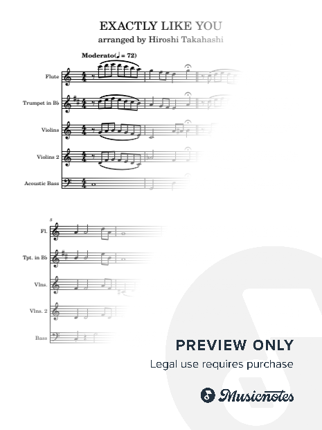 Exactly Like You for Flute quintet