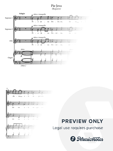 Pie Jesu (Fauré Requiem arr Mark Keane) SSA