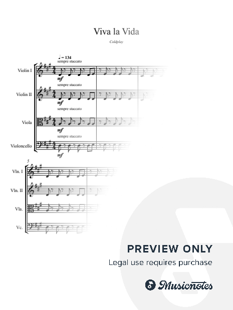 Viva la Vida - Coldplay - String Quartet (full version)
