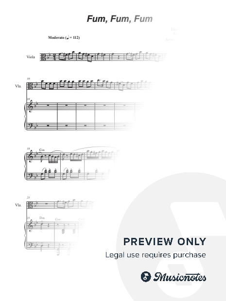 Fum, Fum, Fum (Viola solo and Piano)