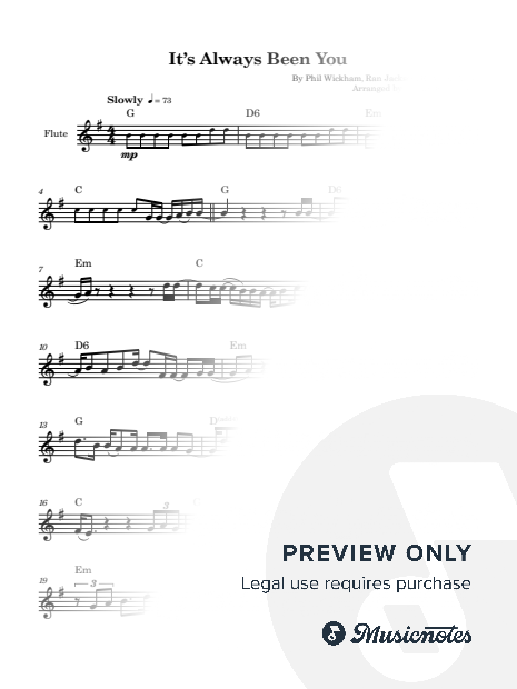 It's Always Been You - Phil Wickham | Flute with Chords