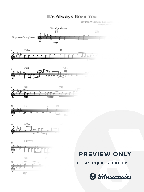 It's Always Been You - Phil Wickham | Soprano Sax with Chords