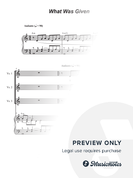 What Was Given (Unison choir)