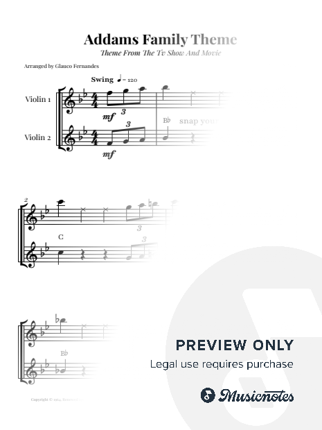 The Addams Family Theme | Easy Violin Duet with Chords