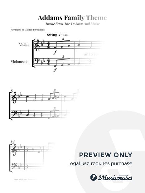 The Addams Family Theme | Easy Violin and Cello Duet