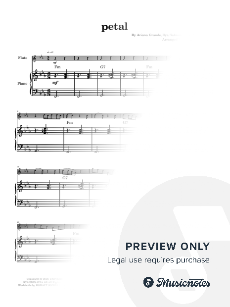 petal - Ariana Grande | Flute and Piano with Chords
