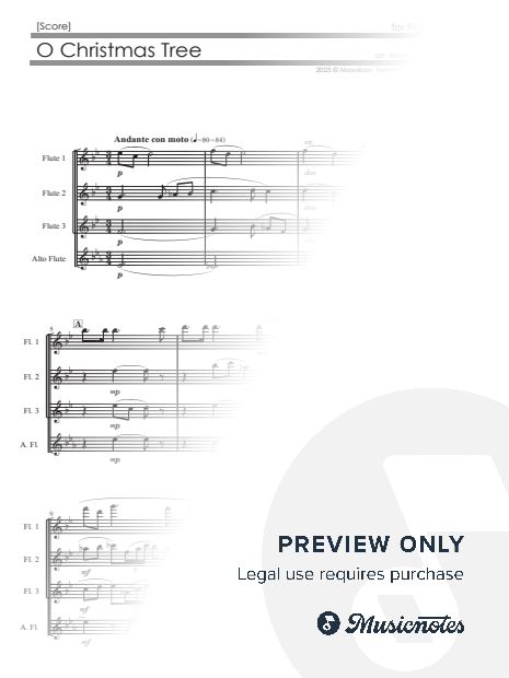 O Christmas Tree [Flute Quartet]