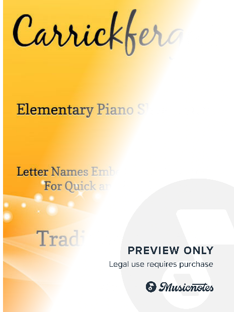 Carrickfergus Elementary Piano Sheet Music