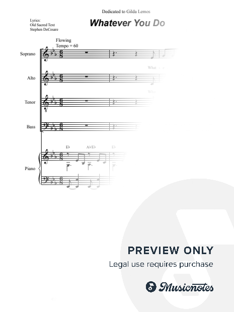 Whatever You Do (Vocal solos (2) with SATB)