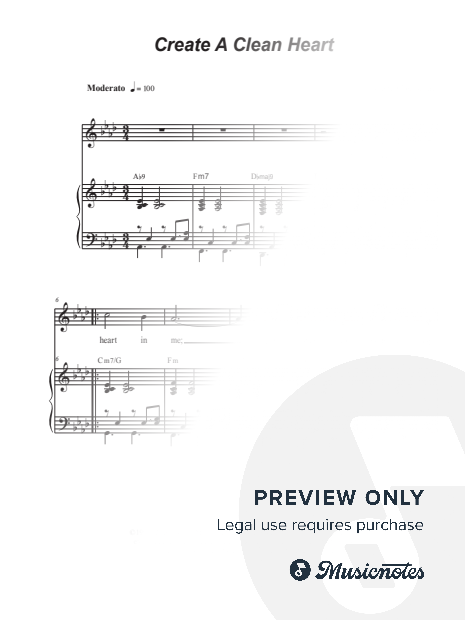 Create A Clean Heart (Unison choir)