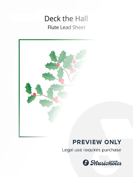 Deck the Hall - Flute Lead Sheet