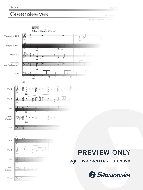 Greensleeves [Brass Quintet]