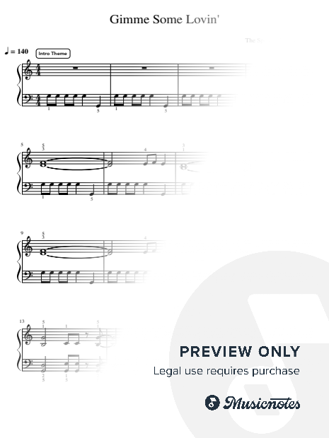 Gimmie Some Lovin' - Pre-Advanced