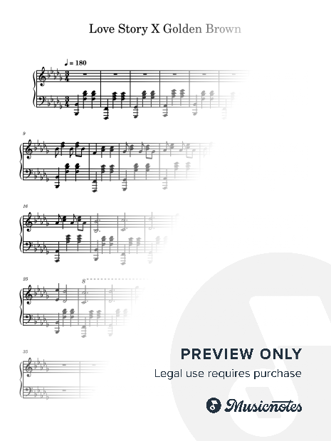 Love Story X Golden Brown | Piano