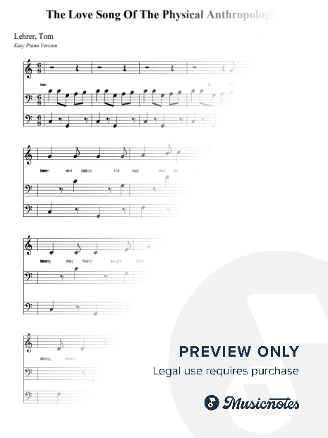 The Love Song Of The Physical Anthropologist - Lehrer, Tom