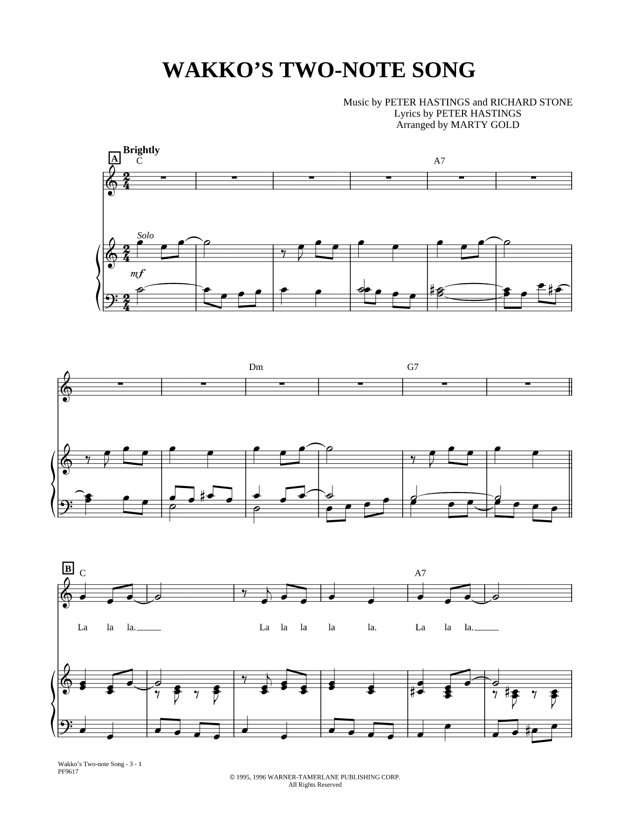 Wakko's Two-Note Song