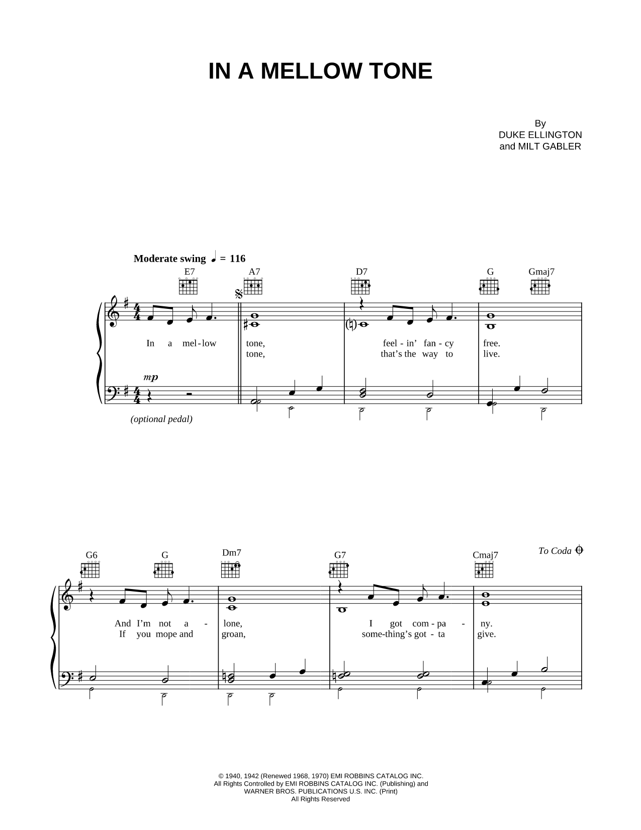 In a Mellow Tone