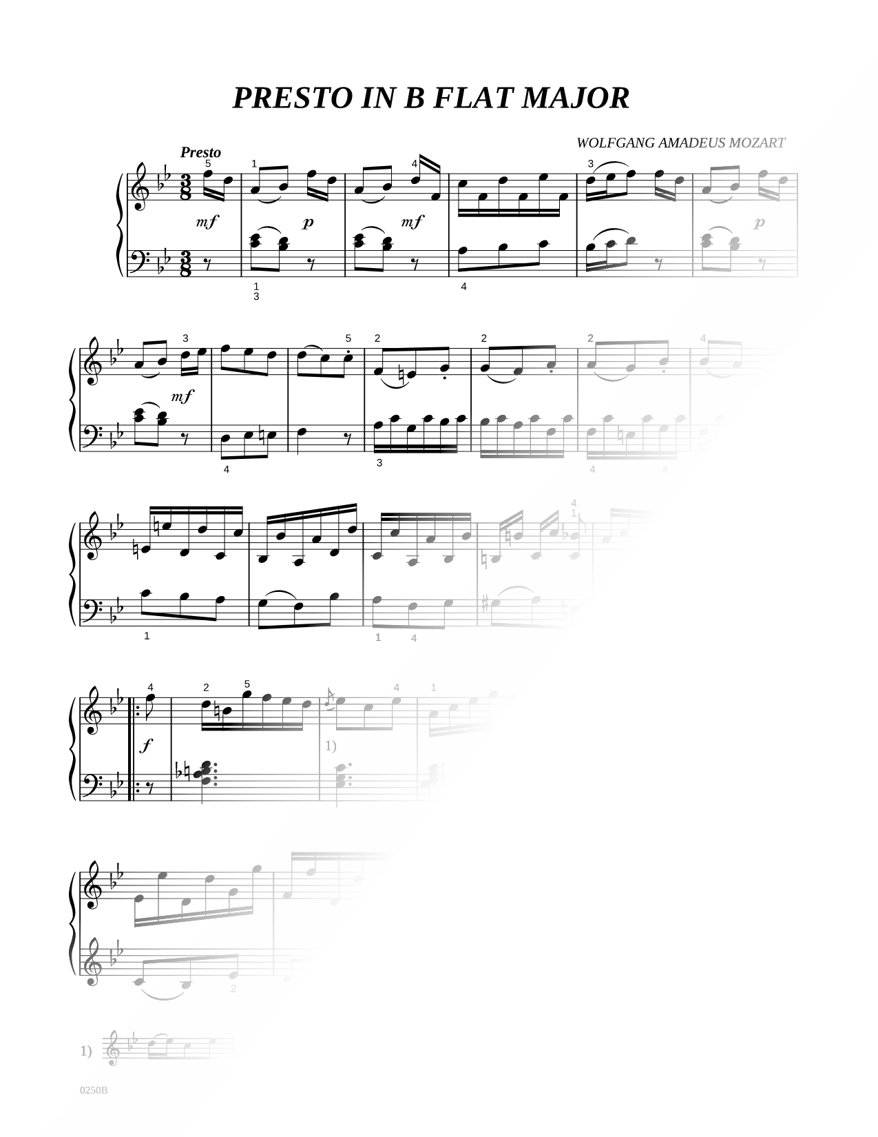 Presto In B Flat Major
