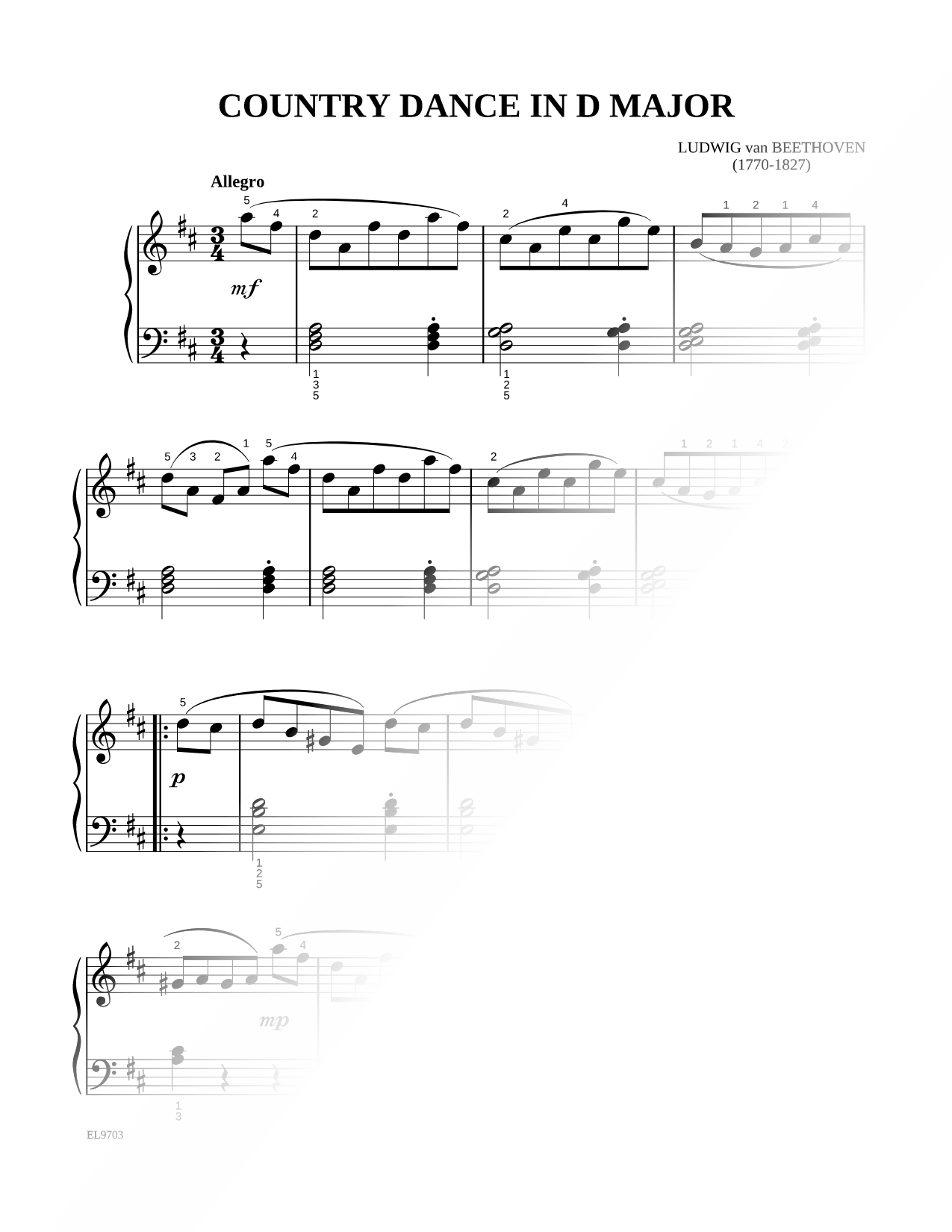 Country Dance In D Major